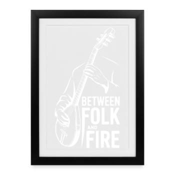Tambura - Entre le folklore et le feu - Musique balkanique - Affiche encadrée (27 × 37 cm) - noir - Devant