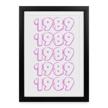 1989 - Affiche encadrée (27 × 37 cm) - noir - Devant