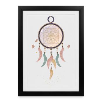 Spiritualité Géométrie Sacrée Foi Symbole Zen - Affiche encadrée (27 × 37 cm) - noir - Devant