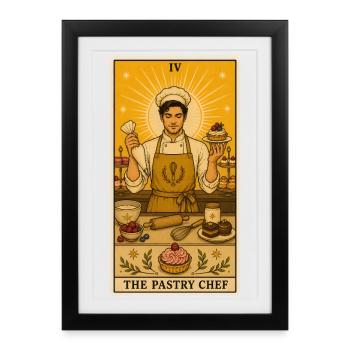 Confectioner | Patisserie Pastry Tarot - Framed poster (27 × 37 cm) - black - Front