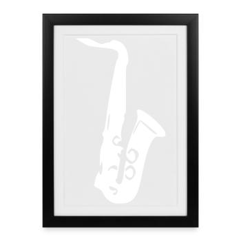 Saxophone Music Gift Musician - Framed poster (27 × 37 cm) - black - Front