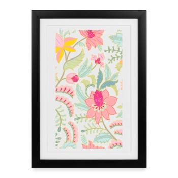 flowers - Framed poster (27 × 37 cm) - black - Front