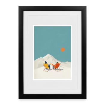 Sunlit Summit Lounge - Framed poster (27 × 37 cm) - black - Front