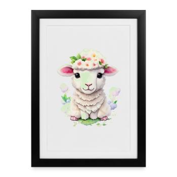 mouton doux - Affiche encadrée (27 × 37 cm) - noir - Devant