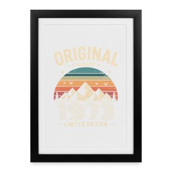 August 1973 – Legende der Gipfel und Berge - Gerahmtes Poster (27 × 37 cm) - Schwarz - Vorne