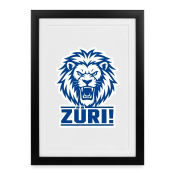 Zurich Lion - Framed poster (27 × 37 cm) - black - Front