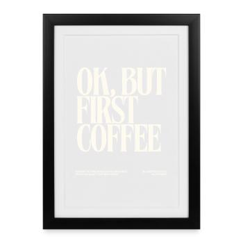Coffee Break Motif for Coffee Lovers - Framed poster (27 × 37 cm) - black - Front