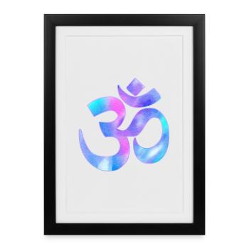 Om - Framed poster (27 × 37 cm) - black - Front