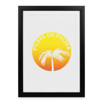 Playa de Palma CLAIM - Framed poster (27 × 37 cm) - black - Front