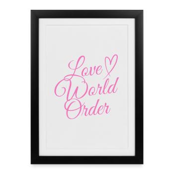Cavalier Love World - Affiche encadrée (27 × 37 cm) - noir - Devant