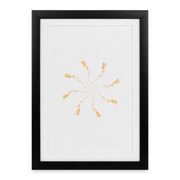 Pixel de feux d’artifice Éolienne gyroscopique - Affiche encadrée (27 × 37 cm) - noir - Devant