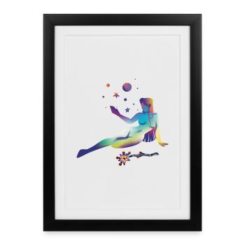 Cosmic Dreams Silhouette - Framed poster (27 × 37 cm) - black - Front