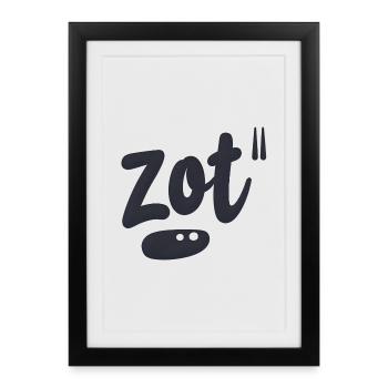 Crazy. Antwerp dialect - Framed poster (27 × 37 cm) - black - Front