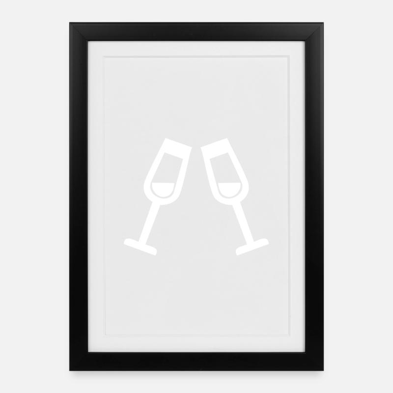 Glasses - Framed poster (27 × 37 cm) - black
