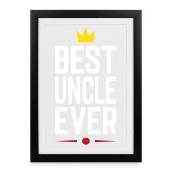 Meilleur oncle jamais - Affiche encadrée (27 × 37 cm) - noir - Devant