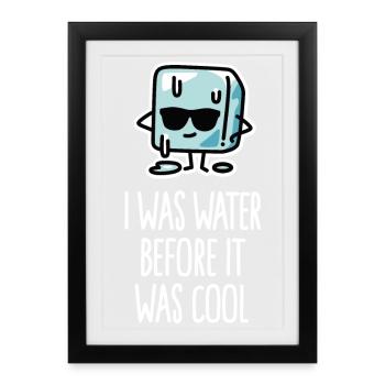 Cool Cartoon avec lunettes de soleil Heat Wave - Affiche encadrée (27 × 37 cm) - noir - Devant
