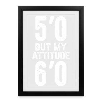 Fifty Attitude 50 60 Print - Framed poster (27 × 37 cm) - black - Front
