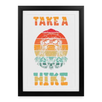 Take a hike - Affiche encadrée (27 × 37 cm) - noir - Devant