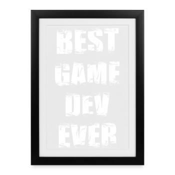 Game Developer - Framed poster (27 × 37 cm) - black - Front