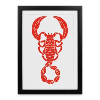 Scorpion rouge - Affiche encadrée (27 × 37 cm) - noir - Devant