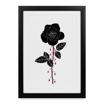 Bloody Rose - Framed poster (27 × 37 cm) - black - Front