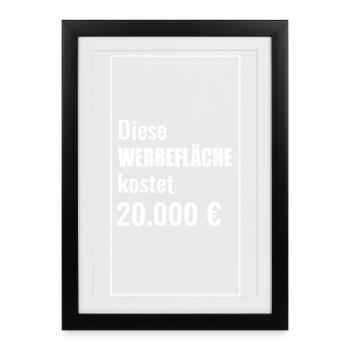 Motifs d’espace publicitaire humoristiques avec prix en espèces - Affiche encadrée (27 × 37 cm) - noir - Devant