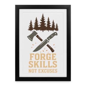 Pouvoirs de survie Boscroon Capacités féroces - Affiche encadrée (27 × 37 cm) - noir - Devant