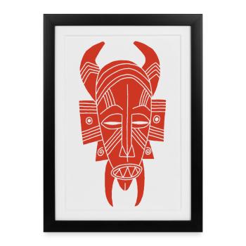 Démon rouge africain - Affiche encadrée (27 × 37 cm) - noir - Devant