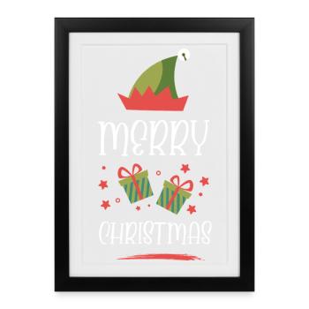 Joyeux Noël - Affiche encadrée (27 × 37 cm) - noir - Devant