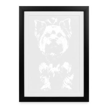 Original Yorkshire Terrier - Yorkie Lover - Framed poster (27 × 37 cm) - black - Front
