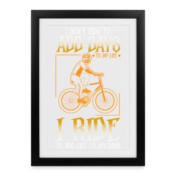 Vélo de route Cyclisme Vélo Cyclisme - Affiche encadrée (27 × 37 cm) - noir - Devant