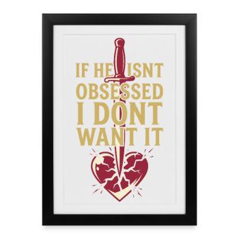 Romantasy Fantasy Romance Booktok Spicy Reader - Framed poster (27 × 37 cm) - black - Front