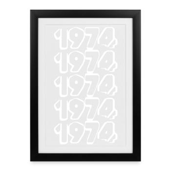 1974 - Affiche encadrée (27 × 37 cm) - noir - Devant
