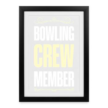Équipe de bowling - Affiche encadrée (27 × 37 cm) - noir - Devant