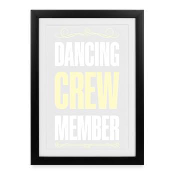 Équipe de danse - Affiche encadrée (27 × 37 cm) - noir - Devant
