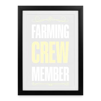 Équipe d’agriculteurs - Affiche encadrée (27 × 37 cm) - noir - Devant