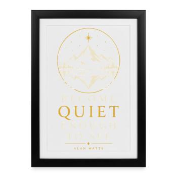 Quiet Mountain Reflection - Framed poster (27 × 37 cm) - black - Front