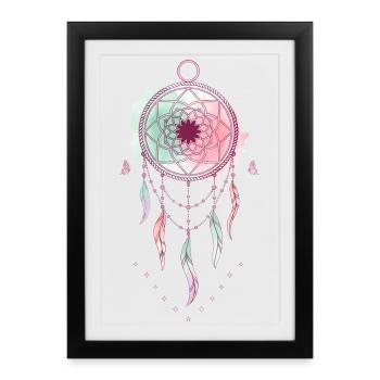 Spiritualité Méditation Géométrie sacrée Lotus - Affiche encadrée (27 × 37 cm) - noir - Devant