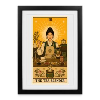 Tea mixer | Tea Herbal Tarot - Framed poster (27 × 37 cm) - black - Front