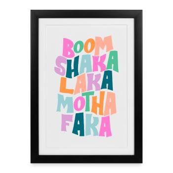 Bold Color Burst Typography - Framed poster (27 × 37 cm) - black - Front