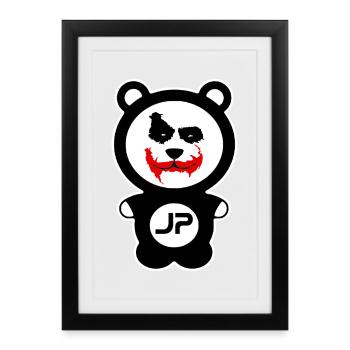 Jokerpanda - Affiche encadrée (27 × 37 cm) - noir - Devant