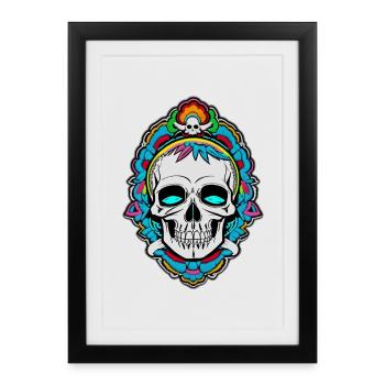 Crâne - Affiche encadrée (27 × 37 cm) - noir - Devant