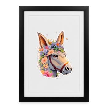 Donkey - Framed poster (27 × 37 cm) - black - Front