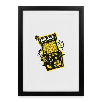 Arcade Ready High Score - Framed poster (27 × 37 cm) - black - Front