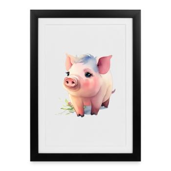 Piglets - Framed poster (27 × 37 cm) - black - Front