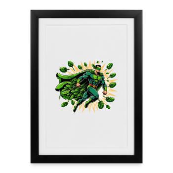 Spinachman: Leaf of Justice - Framed poster (27 × 37 cm) - black - Front