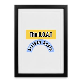 Le GOAT frappe à nouveau - Affiche encadrée (27 × 37 cm) - noir - Devant