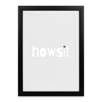howsit - Framed poster (27 × 37 cm) - black - Front