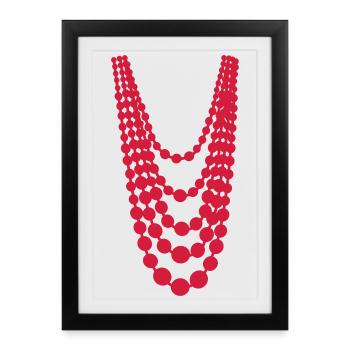 Pearl Necklace - Gerahmtes Poster (27 × 37 cm) - Schwarz - Vorne
