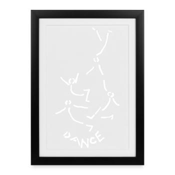 Dance dance dance - Framed poster (27 × 37 cm) - black - Front